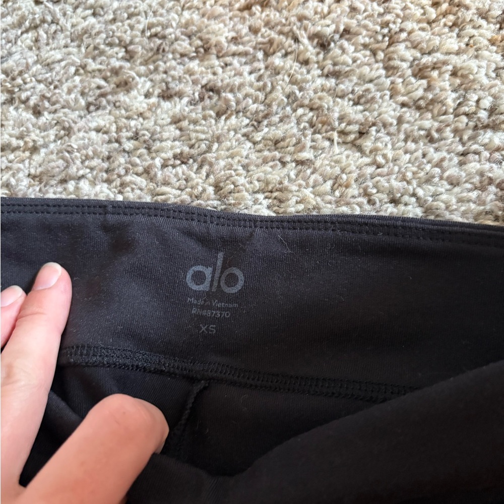 ALO Yoga Black Flutter Flare Yoga Pants - Picture 10 of 11